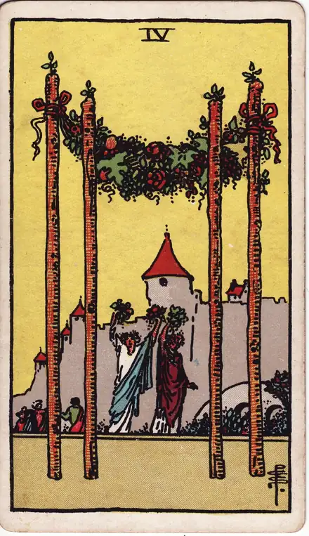 Değnek Dörtlüsü tarot kartı
