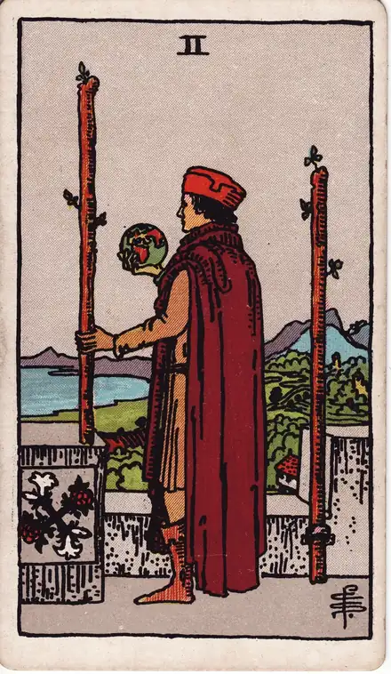 Değnek İkilisi tarot kartı