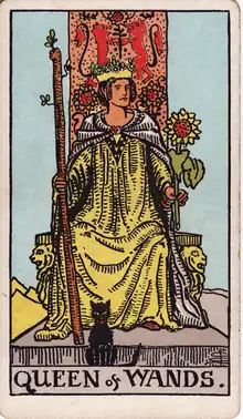 Değnek Kraliçesi tarot kartı