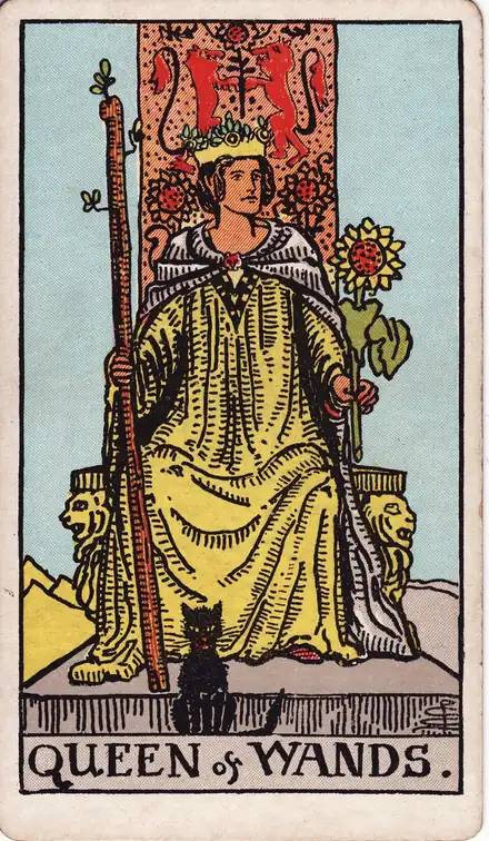 Değnek Kraliçesi tarot kartı