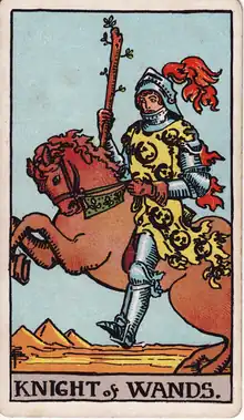 Değnek Şövalyesi tarot kartı
