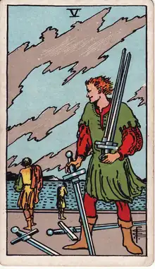 Kılıç Beşlisi tarot kartı