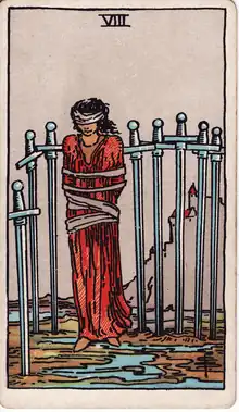 Kılıç Sekizlisi tarot kartı