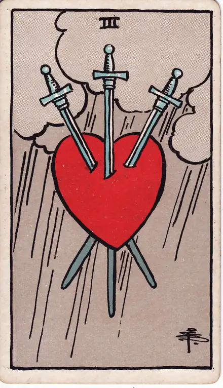 Kılıç Üçlüsü tarot kartı