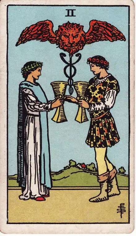 Kupa İkilisi tarot kartı