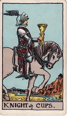 Kupa Şövalyesi tarot kartı