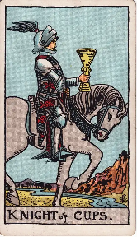 Kupa Şövalyesi tarot kartı